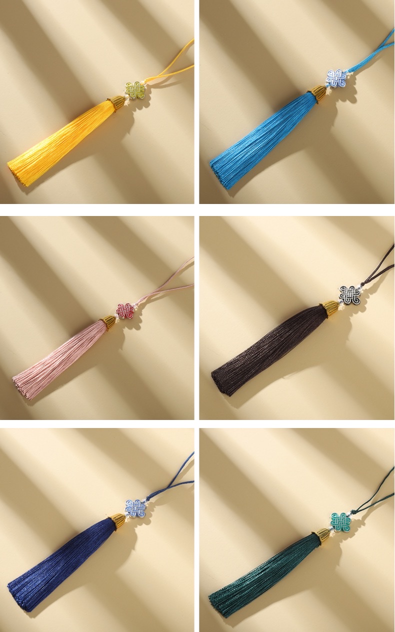 Exquisite knot, retro tassel, Chinese knot, small tassel, bookmark, sachet, tassel, fan pendant, gift box, mobile phone pendant detail image 5