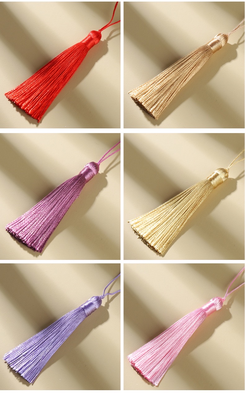 8 cm polyester tassel tassels, Chinese-style bookmarks, clothing pendant accessories, decorative pendant accessories, large quantity wholesale detail image 9