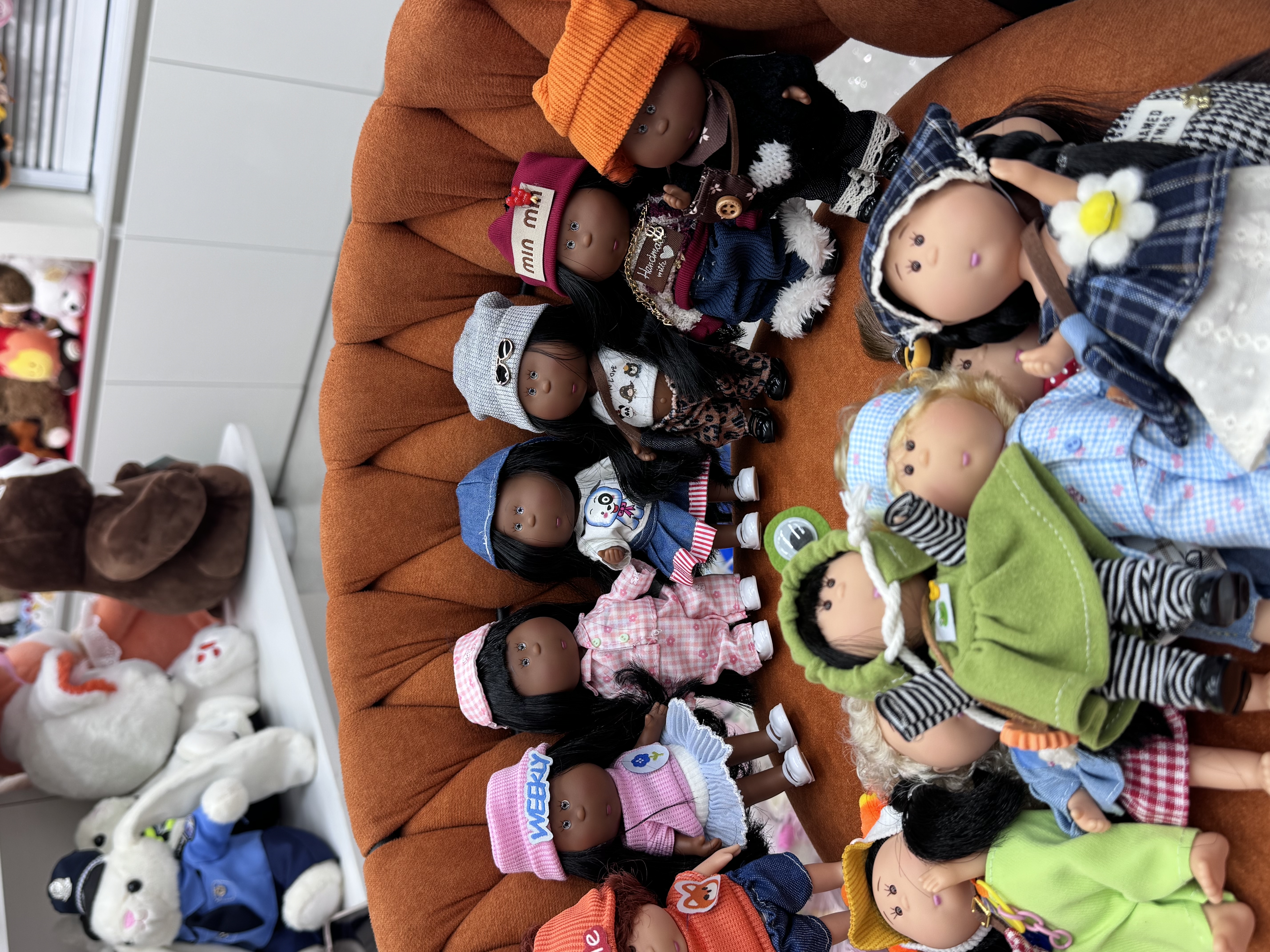 黑皮甜酷风换装娃娃 个性穿搭玩偶 小众桌面摆件少女心礼物