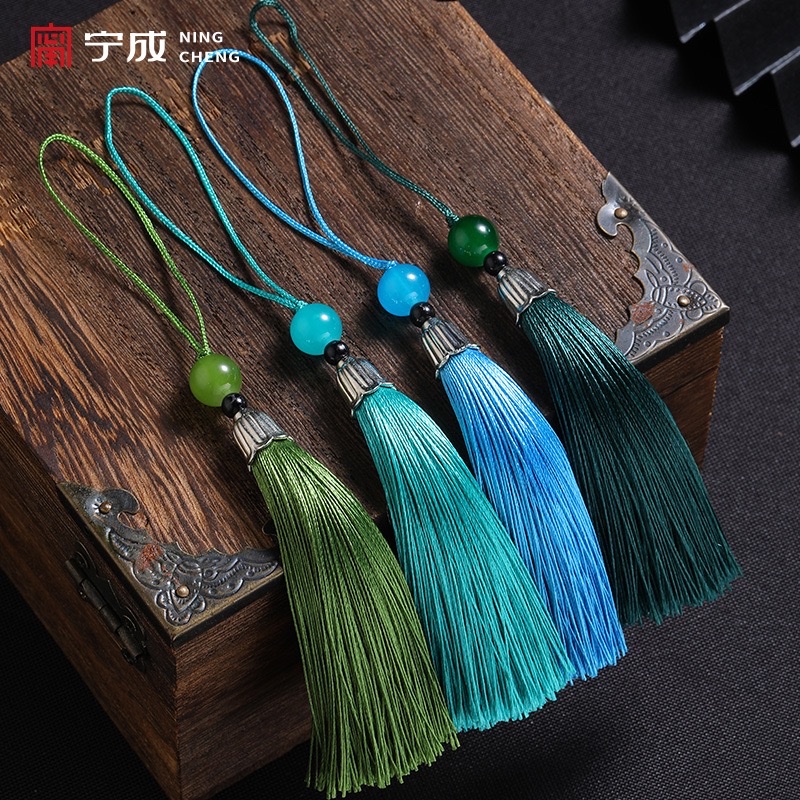 Cap tassel, small tassel, bookmark sachet, Hanfu tassel, fan pendant, gift box, mobile phone pendant, sachet, beaded tassel Specification image