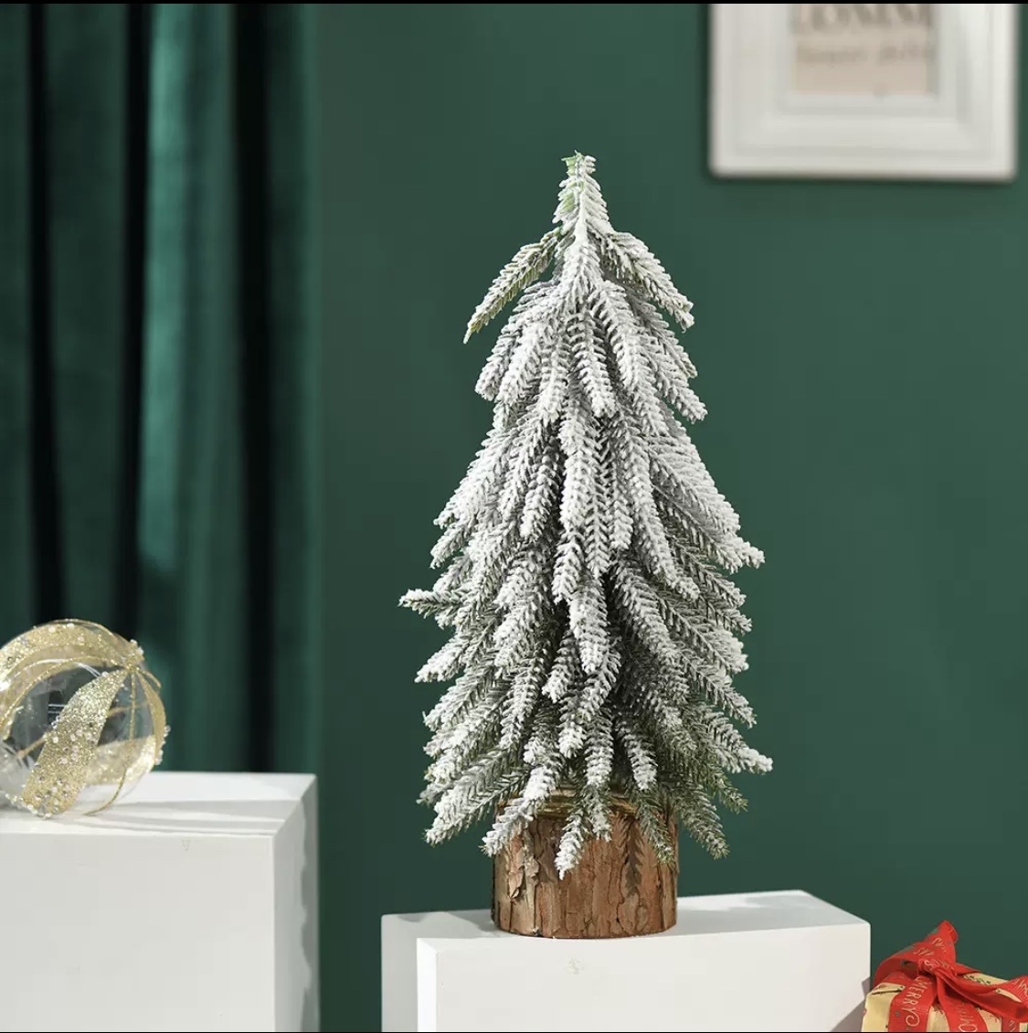 Cross-border new Christmas decorations, Christmas snowfall trees, multiple options available for wholesale of holiday scene decoration detail image 7