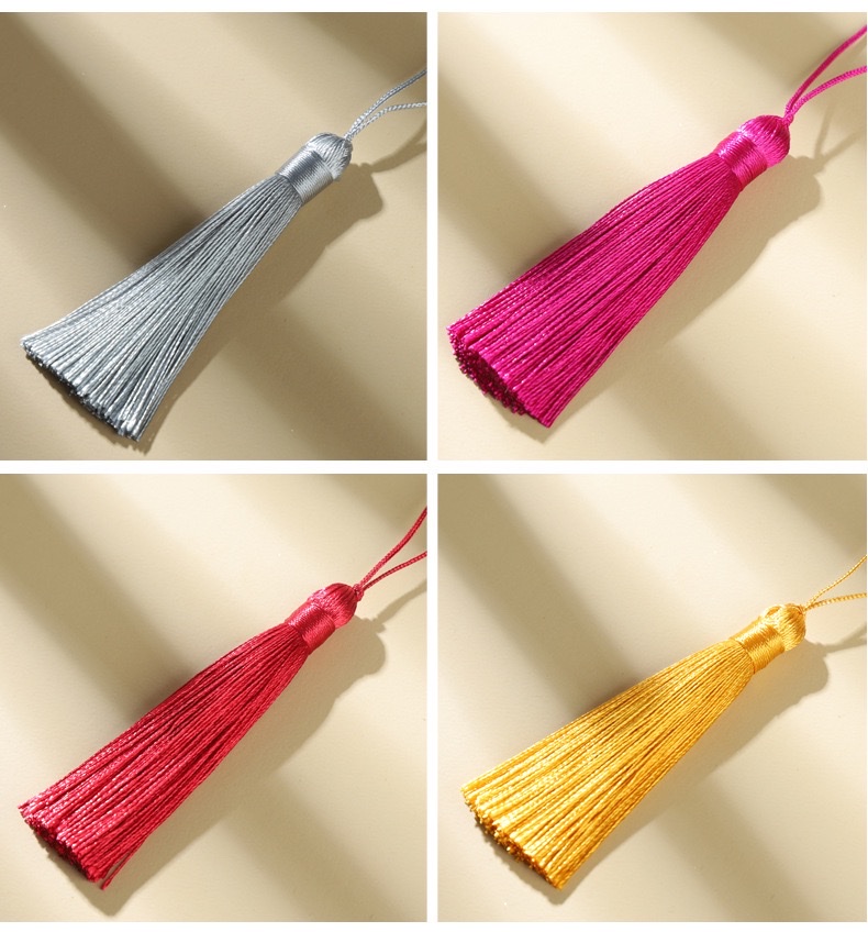 8 cm polyester tassel tassels, Chinese-style bookmarks, clothing pendant accessories, decorative pendant accessories, large quantity wholesale detail image 7