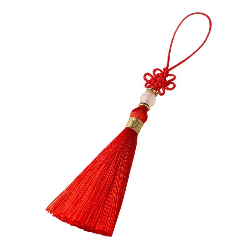 Small China tassel hanging tassel ancient style bookmark pendant, tassel red and gold pendant wholesale in stock for the Mid-Autumn Festival Item Picture