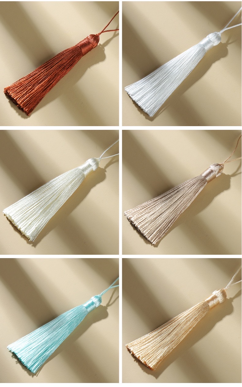 8 cm polyester tassel tassels, Chinese-style bookmarks, clothing pendant accessories, decorative pendant accessories, large quantity wholesale detail image 6