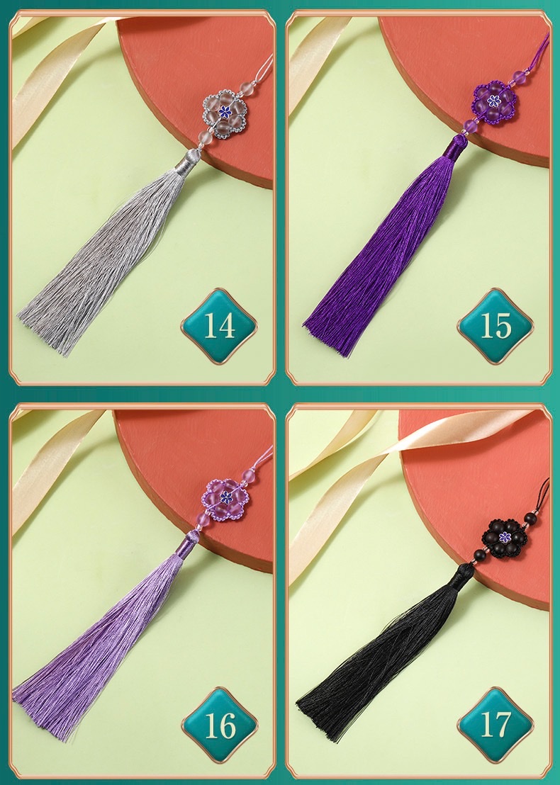 Chinese knot tassels, small pendants, ancient-style retro pendants, new Chinese-style cheongsam and Hanfu lapel fan pendants detail image 18
