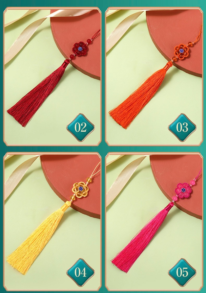 Chinese knot tassels, small pendants, ancient-style retro pendants, new Chinese-style cheongsam and Hanfu lapel fan pendants detail image 14