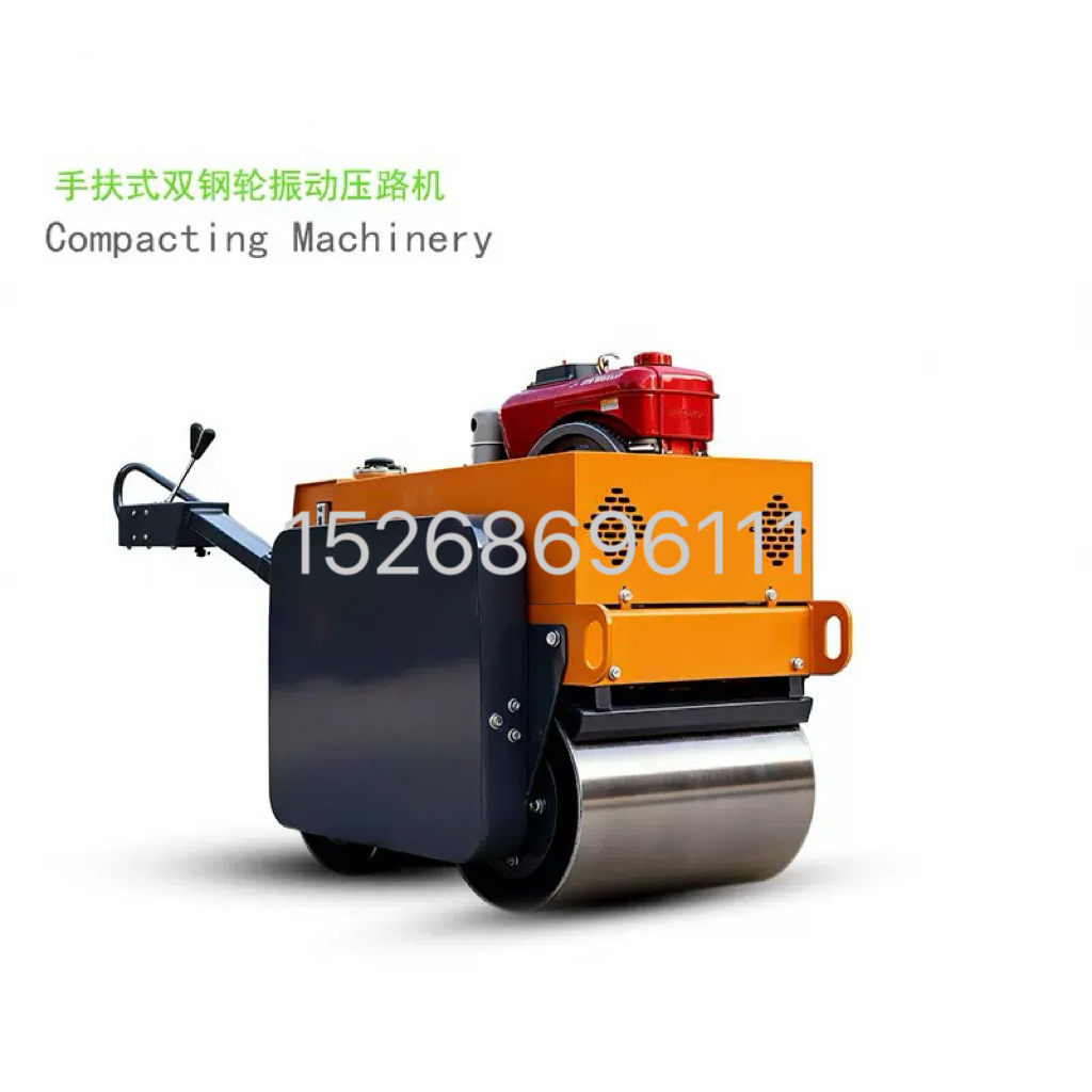 Soil compactor, small road roller, vibrating ride-on type, micro hand-guided single and double wheel asphalt trench lawn compactor Item Picture
