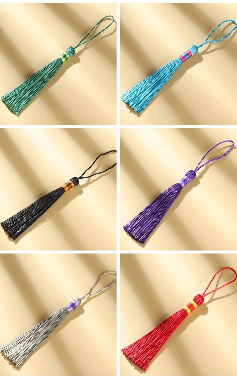 Retro small tassel Chinese knot tassel tassel sachet bookmark, ancient-style Hanfu lapel pendant, pendant with tassel sachet detail image 8
