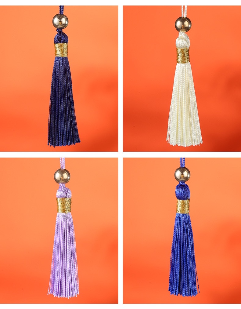 Tassel small pendant, 5 cm, beaded, ancient-style retro bookmark, tassel decoration, pendant accessory, hanging pendant detail image 11