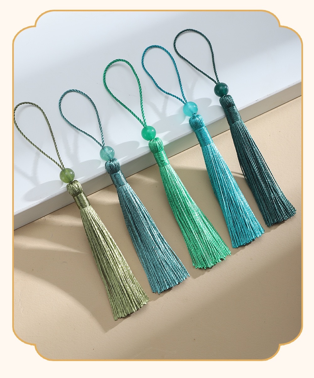 7CM tassel small tassel beaded ancient style retro bookmark tassel decoration pendant accessory pendant wholesale detail image 16