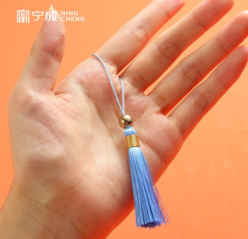 Tassel small pendant, 5 cm, beaded, ancient-style retro bookmark, tassel decoration, pendant accessory, hanging pendant detail image 2