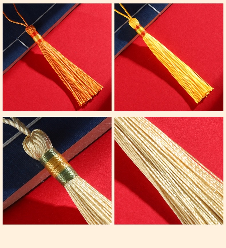 Retro small tassel Chinese knot tassel tassel sachet bookmark, ancient-style Hanfu lapel pendant, pendant with tassel sachet detail image 15