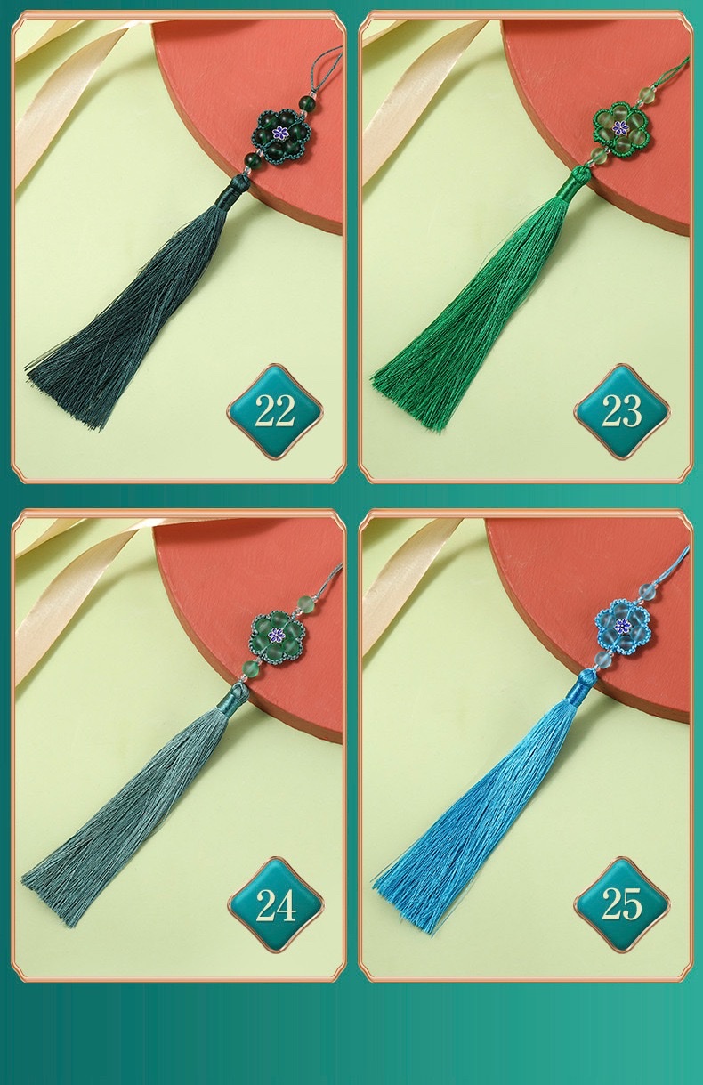 Chinese knot tassels, small pendants, ancient-style retro pendants, new Chinese-style cheongsam and Hanfu lapel fan pendants detail image 13