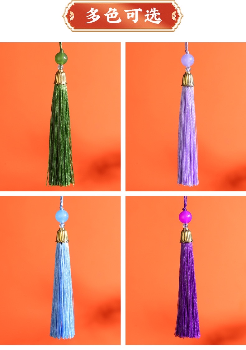 New products: Chinese knot tassel small pendant bookmark sachet, Hanfu tassel fan pendant Gift box, mobile phone pendant, sachet detail image 5