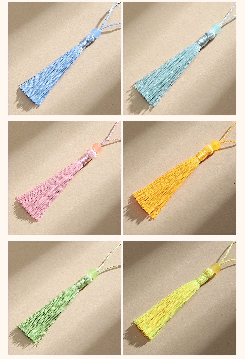 7CM tassel small tassel beaded ancient style retro bookmark tassel decoration pendant accessory pendant wholesale detail image 12