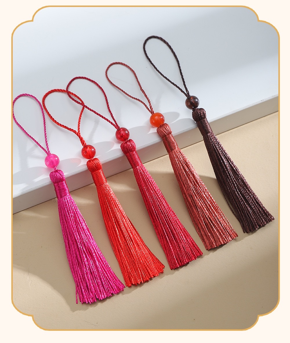 7CM tassel small tassel beaded ancient style retro bookmark tassel decoration pendant accessory pendant wholesale detail image 18