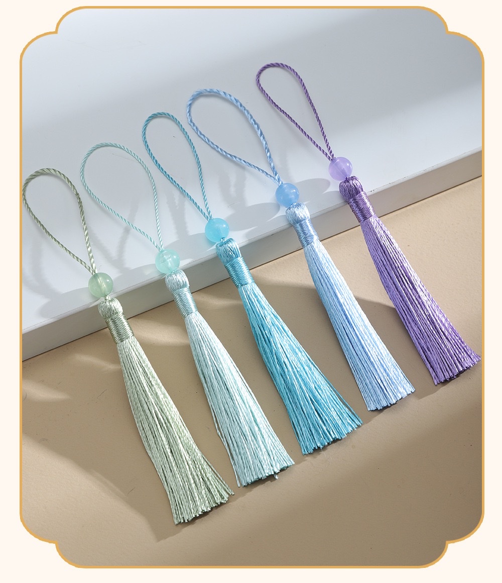 7CM tassel small tassel beaded ancient style retro bookmark tassel decoration pendant accessory pendant wholesale detail image 17