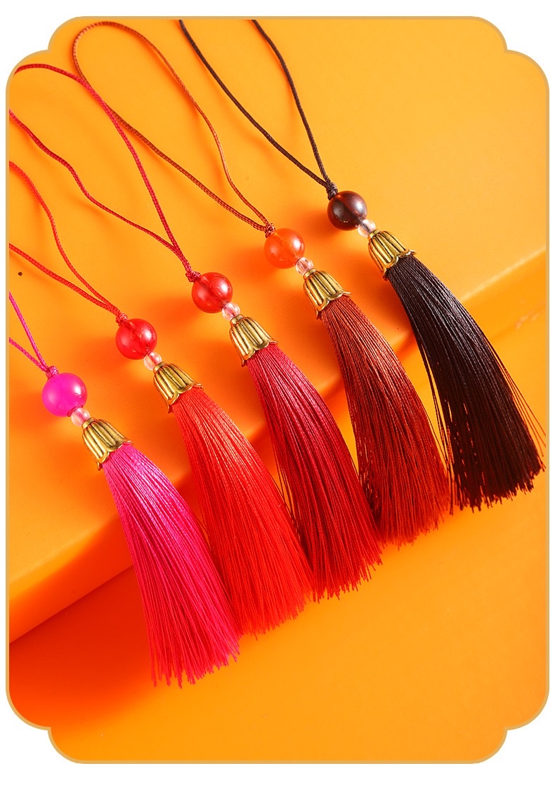 New products: Chinese knot tassel small pendant bookmark sachet, Hanfu tassel fan pendant Gift box, mobile phone pendant, sachet detail image 13