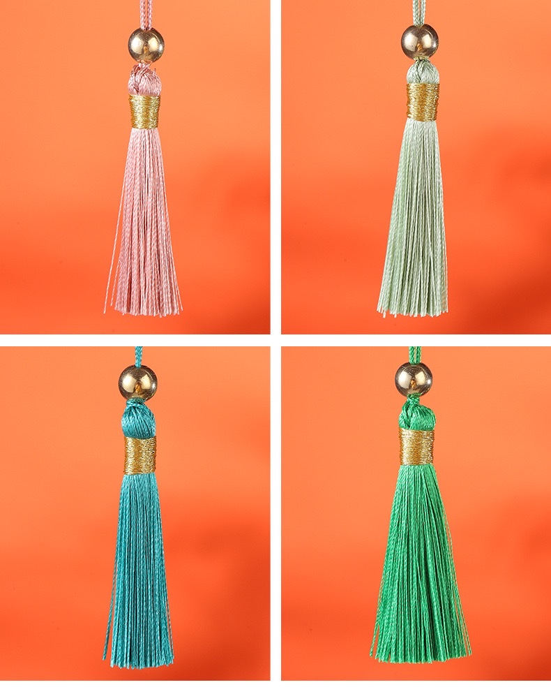Tassel small pendant, 5 cm, beaded, ancient-style retro bookmark, tassel decoration, pendant accessory, hanging pendant detail image 12