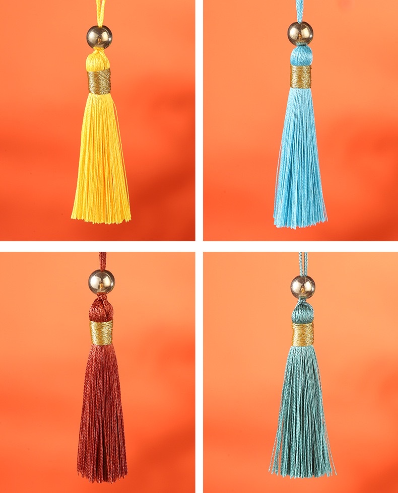Tassel small pendant, 5 cm, beaded, ancient-style retro bookmark, tassel decoration, pendant accessory, hanging pendant detail image 18