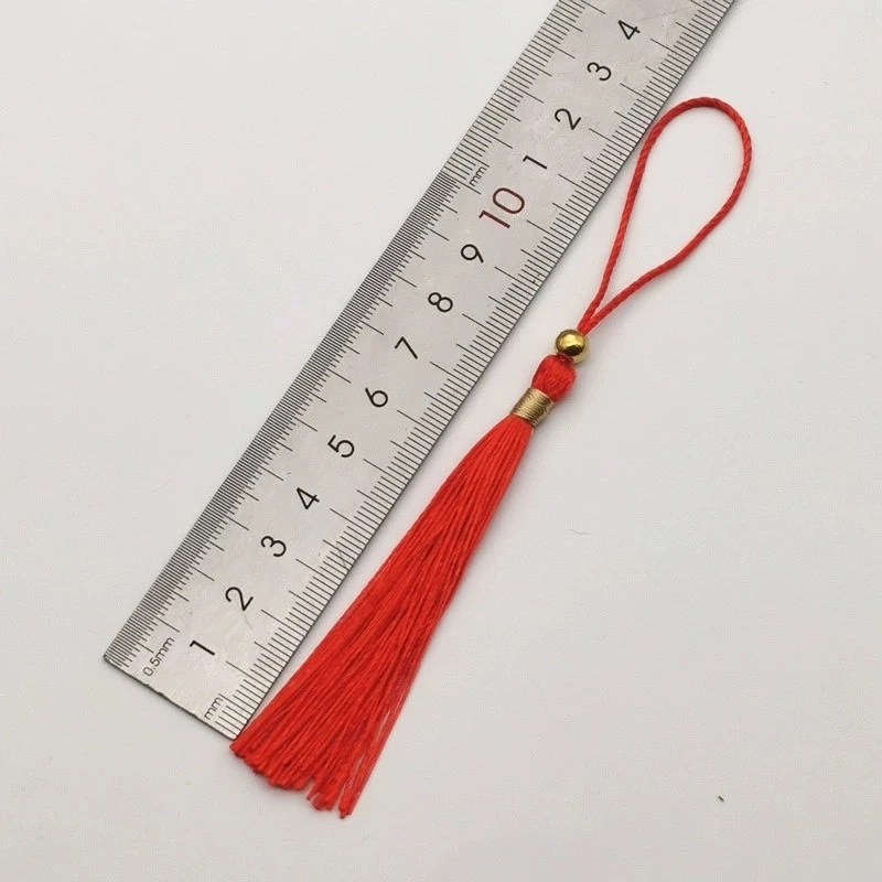 Factory wholesale tassel tassels, red envelopes, lucky bags, pendants, fans, greeting card packaging, red envelopes, small tassel craftsmanship detail image 2