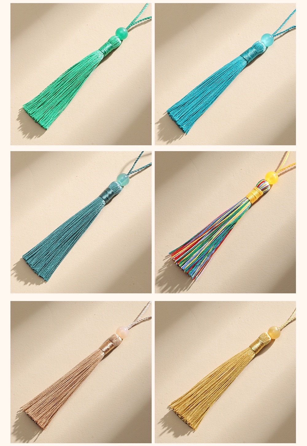 7CM tassel small tassel beaded ancient style retro bookmark tassel decoration pendant accessory pendant wholesale detail image 10