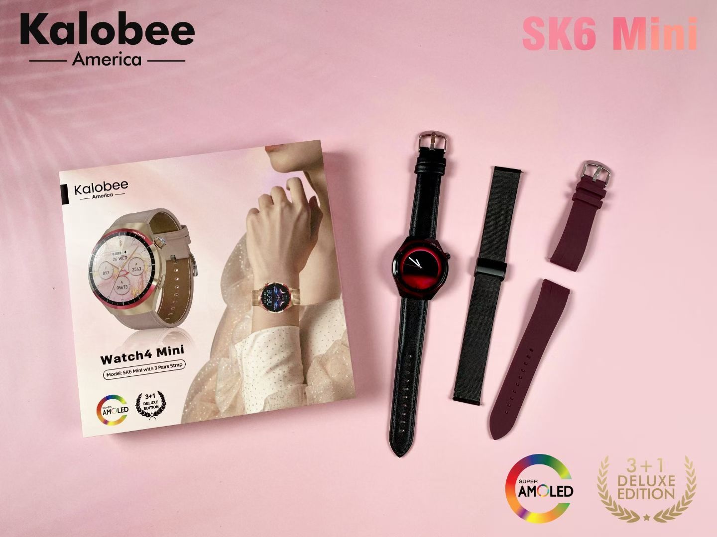 SK6 mini 高品质 女款智能手表 接打电话 测心率 血氧 睡眠监测 运动监测 防水智能手表详情图3