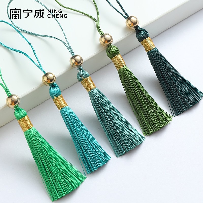 Tassel small pendant, 5 cm, beaded, ancient-style retro bookmark, tassel decoration, pendant accessory, hanging pendant details Picture