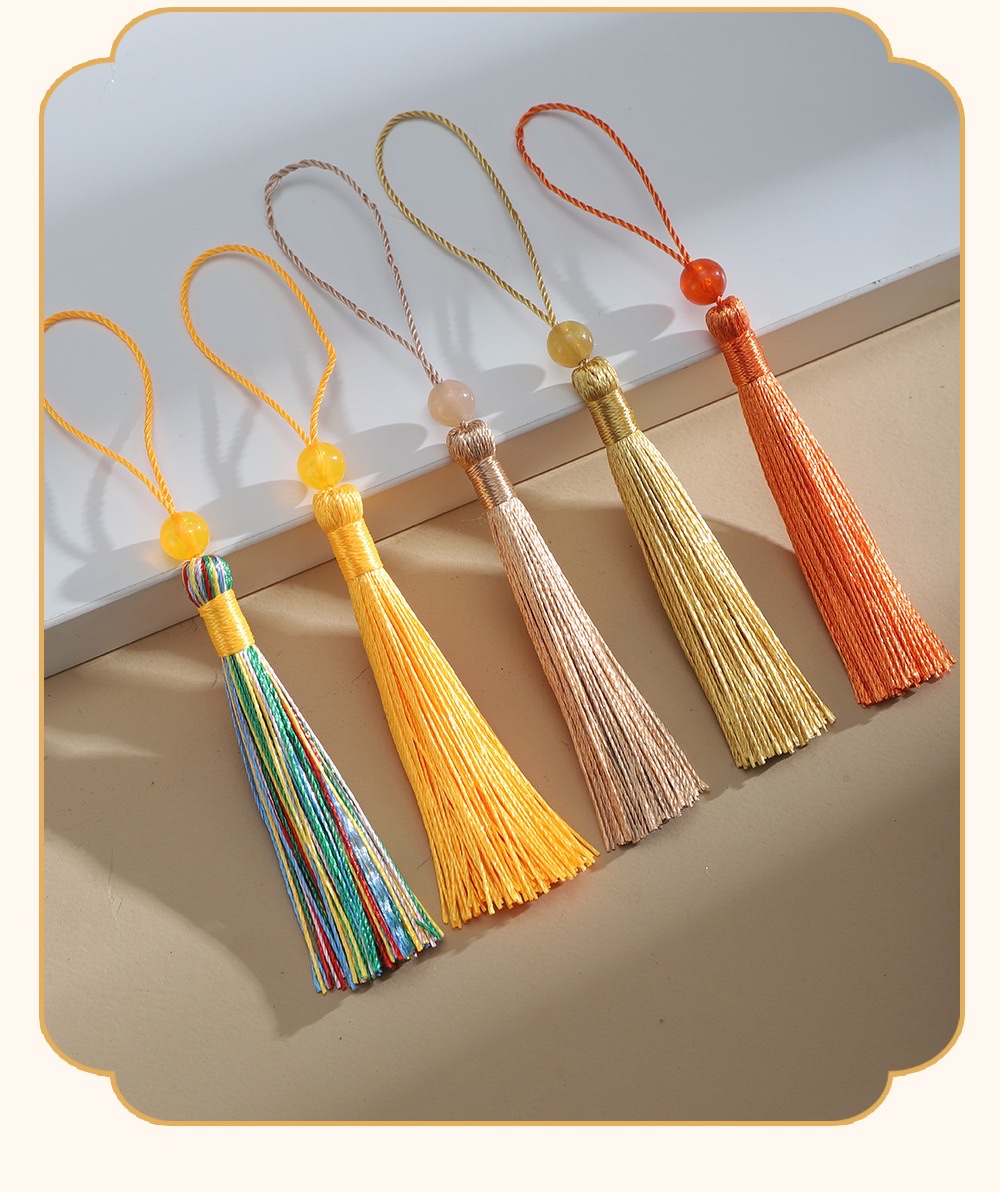 7CM tassel small tassel beaded ancient style retro bookmark tassel decoration pendant accessory pendant wholesale detail image 19