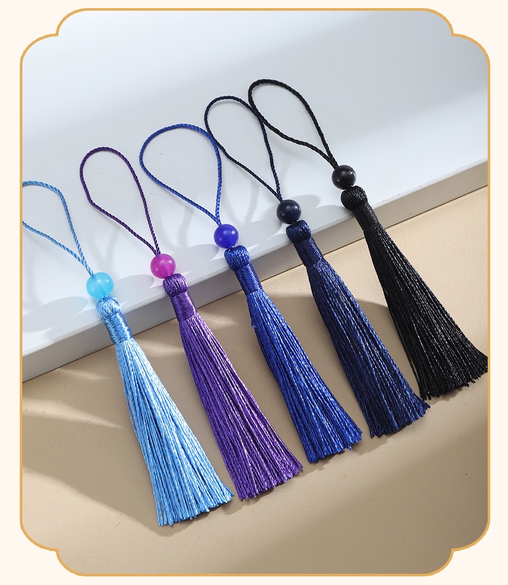 7CM tassel small tassel beaded ancient style retro bookmark tassel decoration pendant accessory pendant wholesale detail image 15