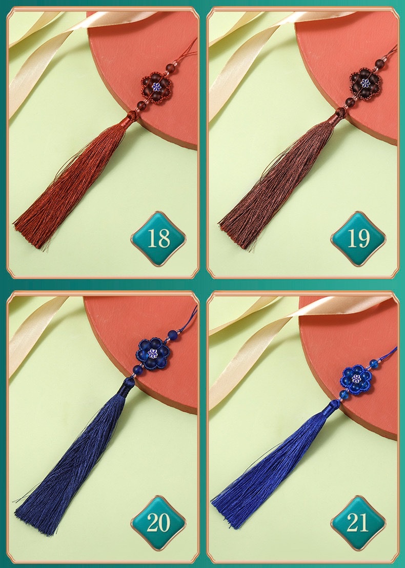 Chinese knot tassels, small pendants, ancient-style retro pendants, new Chinese-style cheongsam and Hanfu lapel fan pendants detail image 17