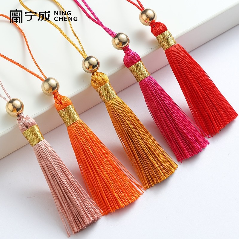 Tassel small pendant, 5 cm, beaded, ancient-style retro bookmark, tassel decoration, pendant accessory, hanging pendant