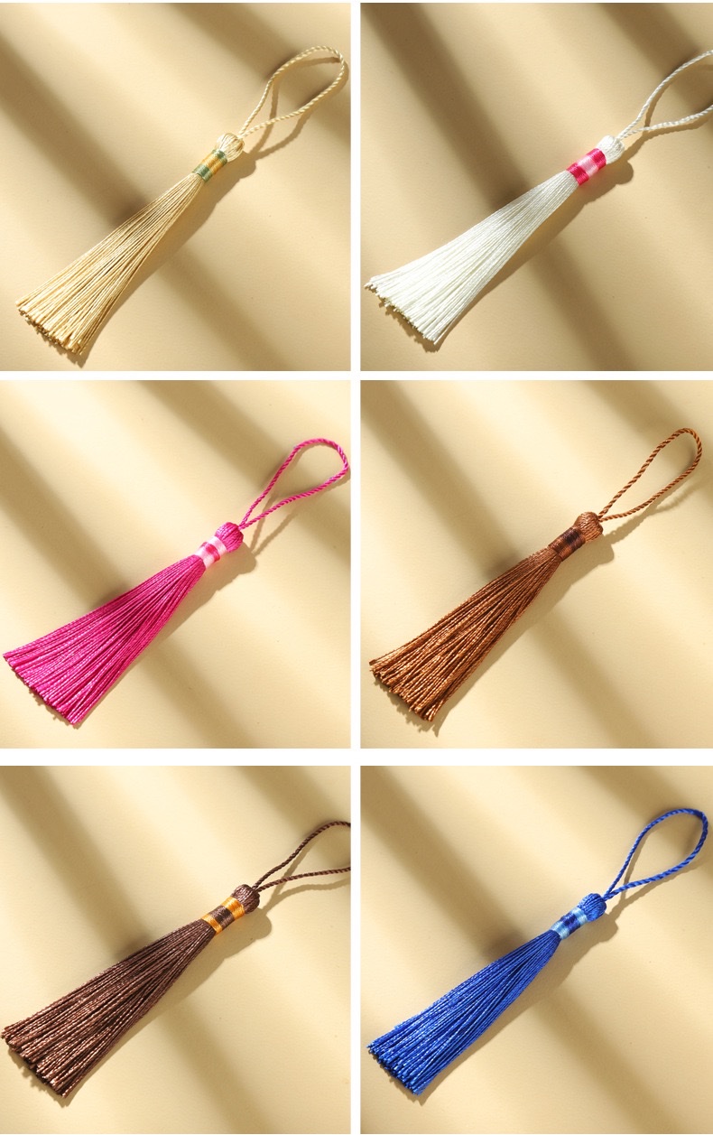 Retro small tassel Chinese knot tassel tassel sachet bookmark, ancient-style Hanfu lapel pendant, pendant with tassel sachet detail image 6