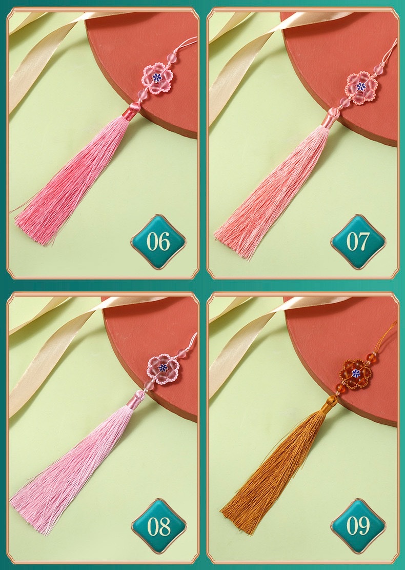 Chinese knot tassels, small pendants, ancient-style retro pendants, new Chinese-style cheongsam and Hanfu lapel fan pendants detail image 15