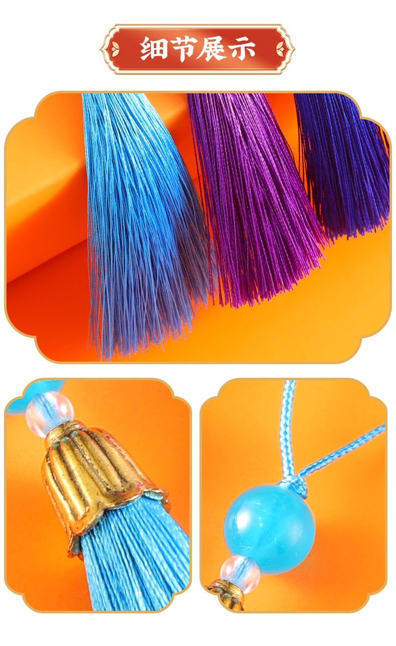 New products: Chinese knot tassel small pendant bookmark sachet, Hanfu tassel fan pendant Gift box, mobile phone pendant, sachet detail image 16