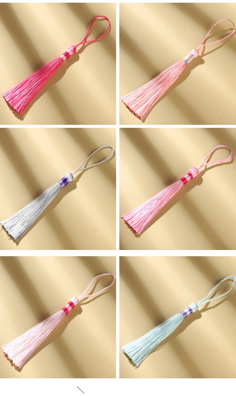Retro small tassel Chinese knot tassel tassel sachet bookmark, ancient-style Hanfu lapel pendant, pendant with tassel sachet detail image 9