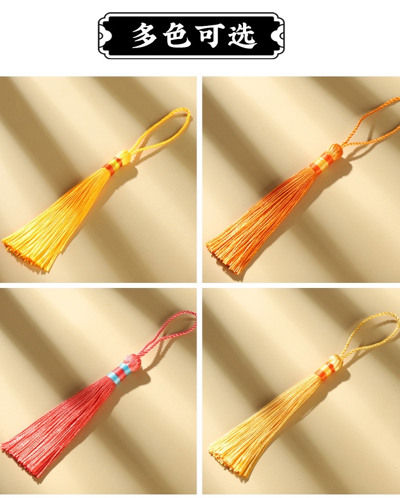 Retro small tassel Chinese knot tassel tassel sachet bookmark, ancient-style Hanfu lapel pendant, pendant with tassel sachet detail image 5
