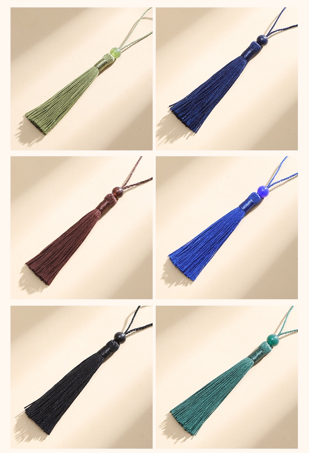 7CM tassel small tassel beaded ancient style retro bookmark tassel decoration pendant accessory pendant wholesale detail image 9