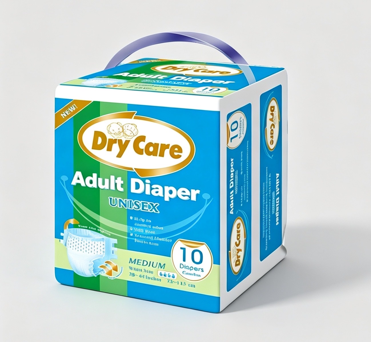 DRY CARE  Adult diapers 外贸出口XL成人纸尿裤男女通用尿不湿