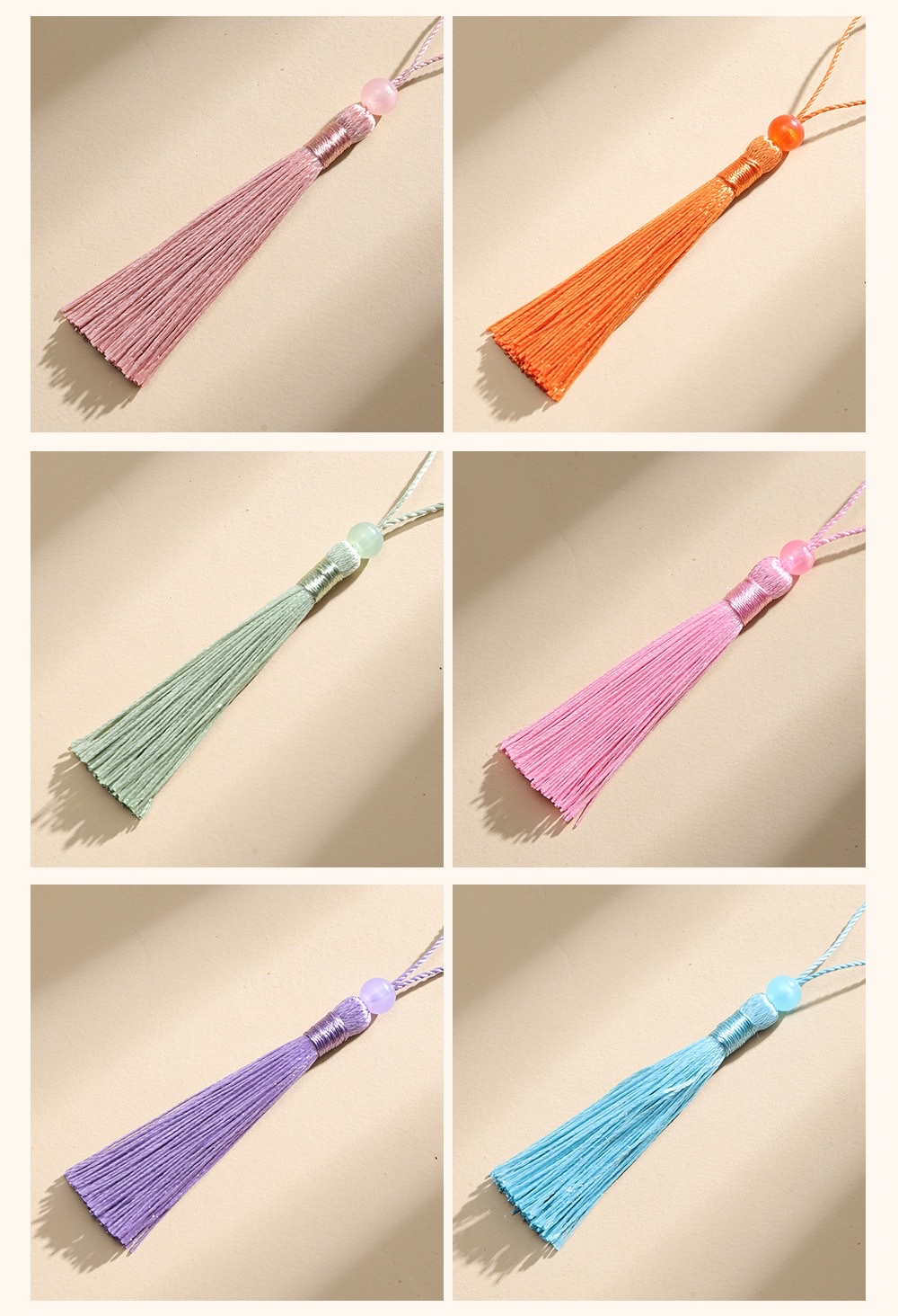 7CM tassel small tassel beaded ancient style retro bookmark tassel decoration pendant accessory pendant wholesale detail image 11