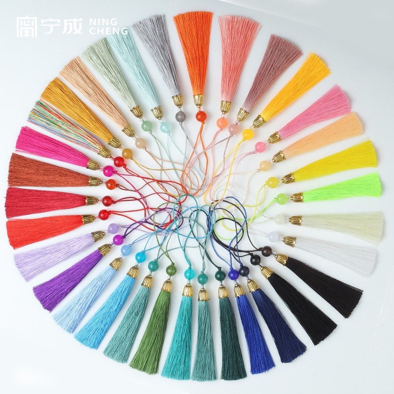 New products: Chinese knot tassel small pendant bookmark sachet, Hanfu tassel fan pendant Gift box, mobile phone pendant, sachet Item Picture