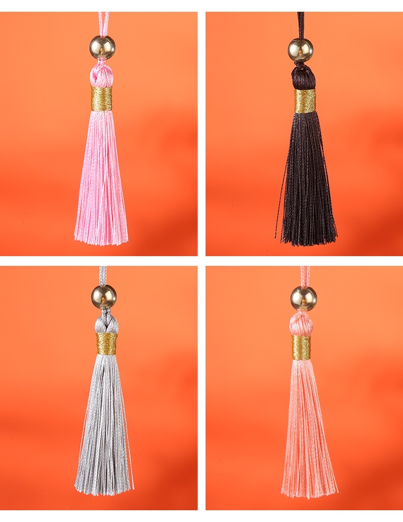 Tassel small pendant, 5 cm, beaded, ancient-style retro bookmark, tassel decoration, pendant accessory, hanging pendant detail image 14