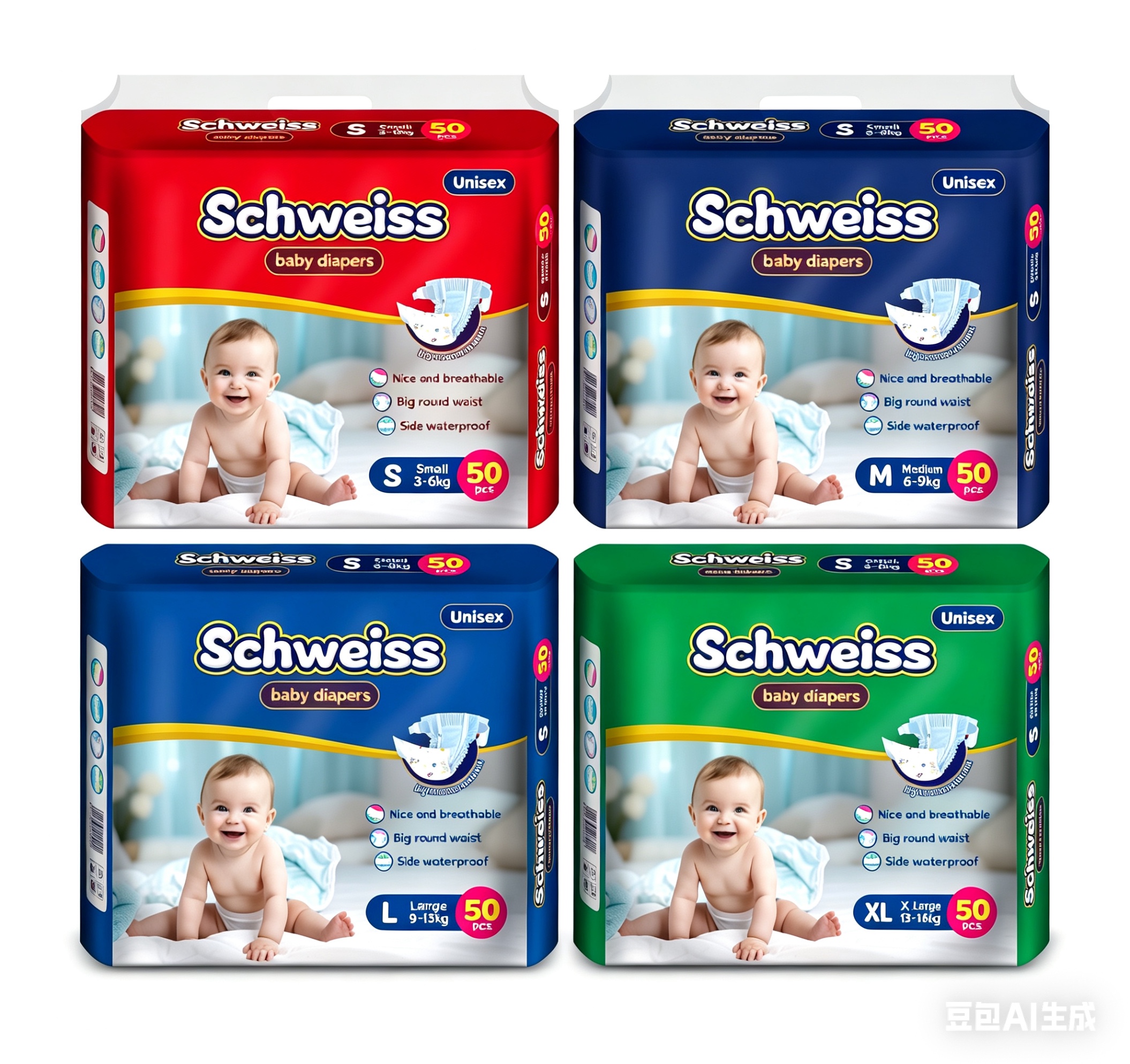 外贸 婴儿宝宝纸尿片学步裤试用装尿不湿薄透气纸尿裤工厂批发