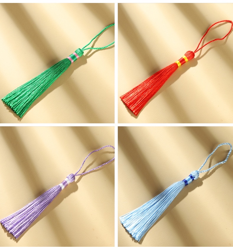 Retro small tassel Chinese knot tassel tassel sachet bookmark, ancient-style Hanfu lapel pendant, pendant with tassel sachet detail image 7