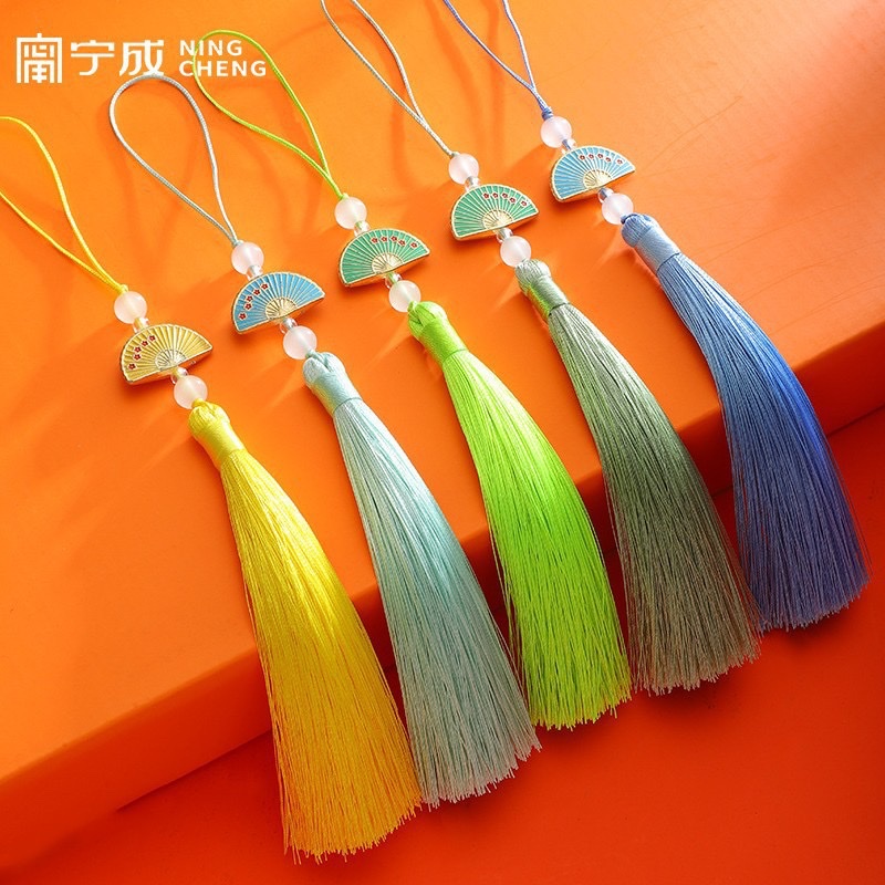 双面扇子流苏穗子旗袍汉服压襟配饰端午包装礼盒笛子车挂件吊穗 产品图