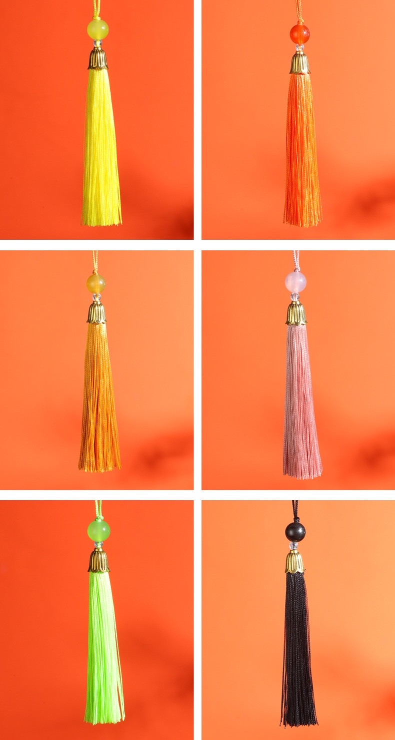 New products: Chinese knot tassel small pendant bookmark sachet, Hanfu tassel fan pendant Gift box, mobile phone pendant, sachet detail image 7