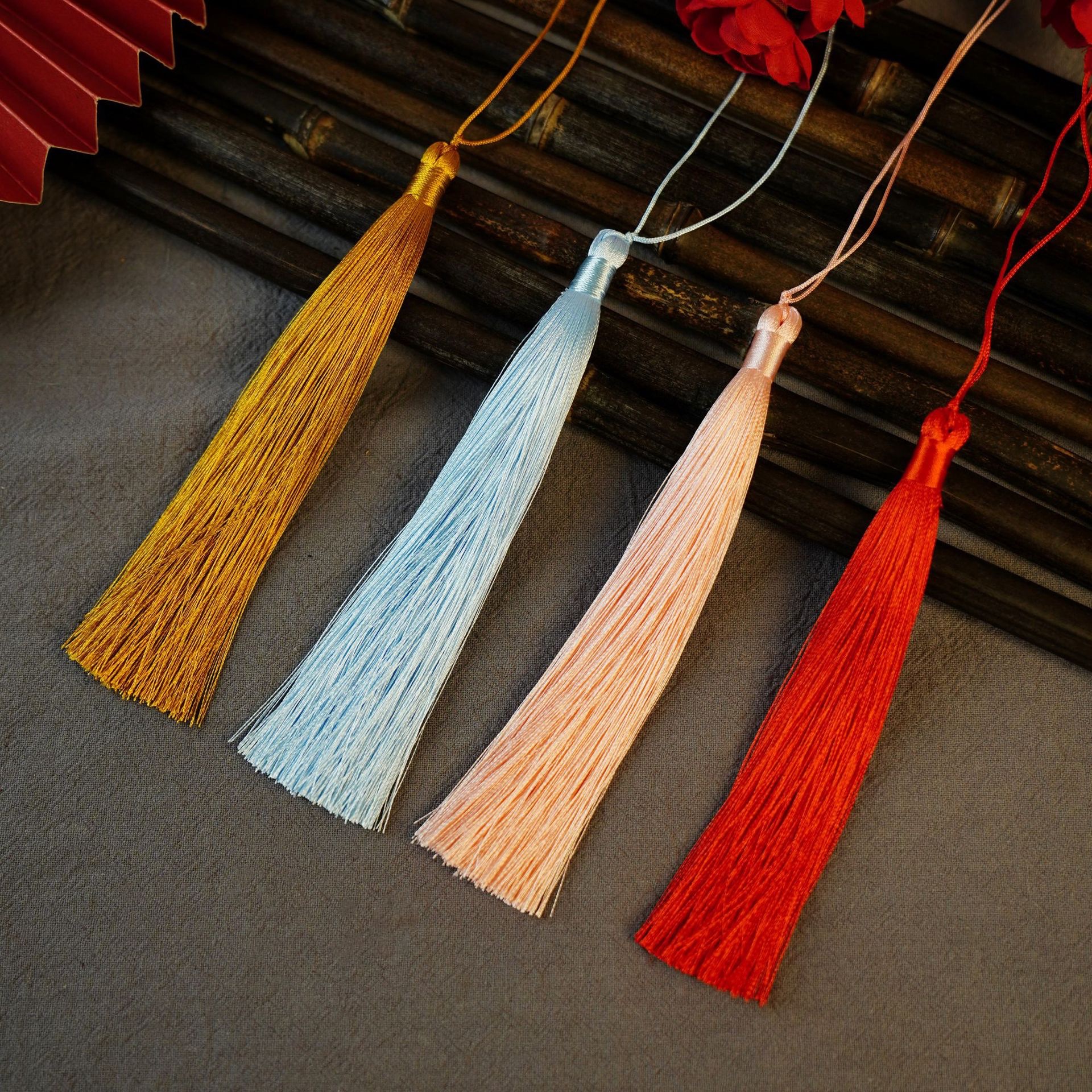 30CM长款流苏穗子配件量大价优涤纶冰丝汉服香包香囊吊坠挂件 