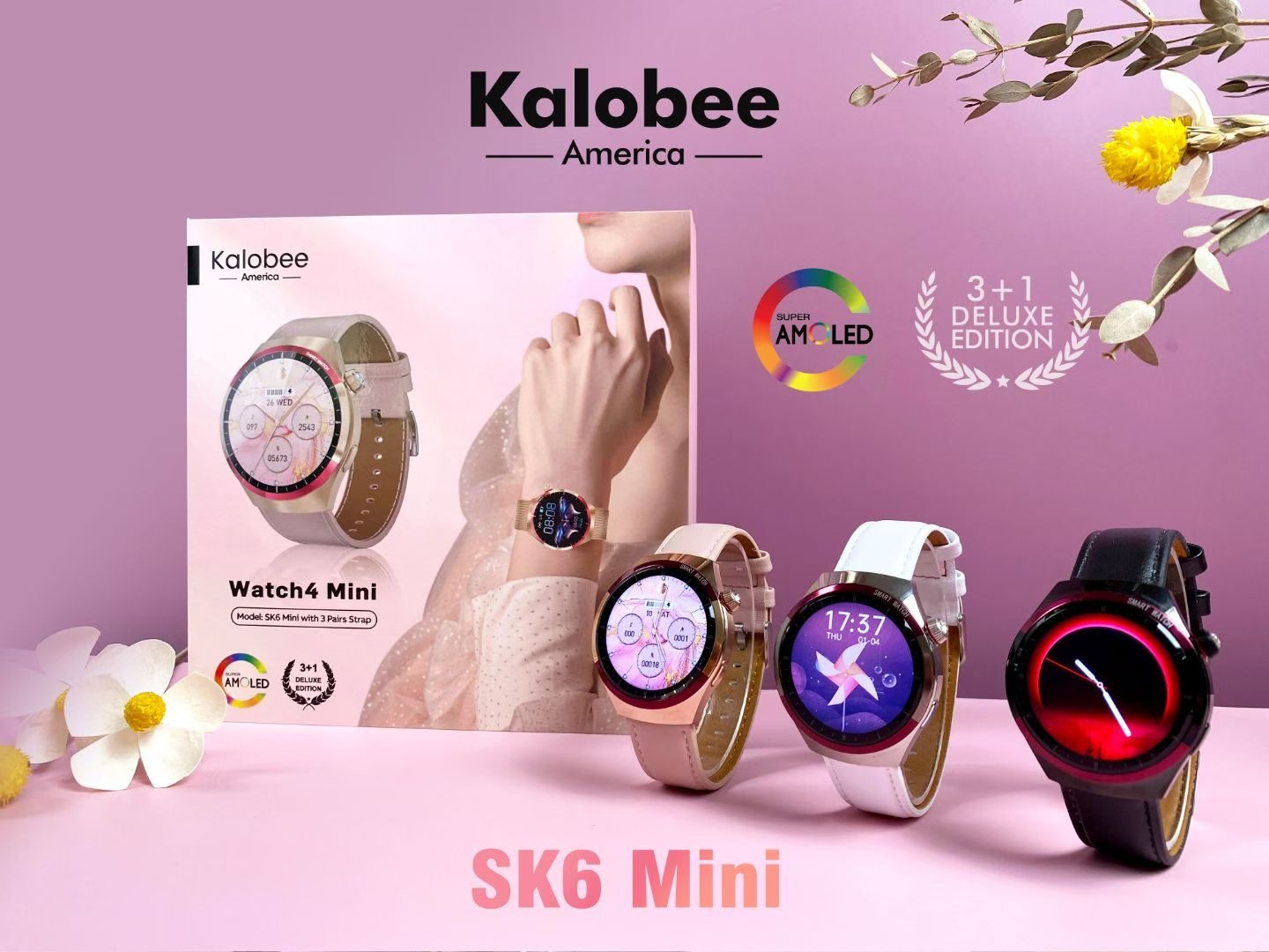 SK6 mini 高品质 女款智能手表 接打电话 测心率 血氧 睡眠监测 运动监测 防水智能手表详情图5