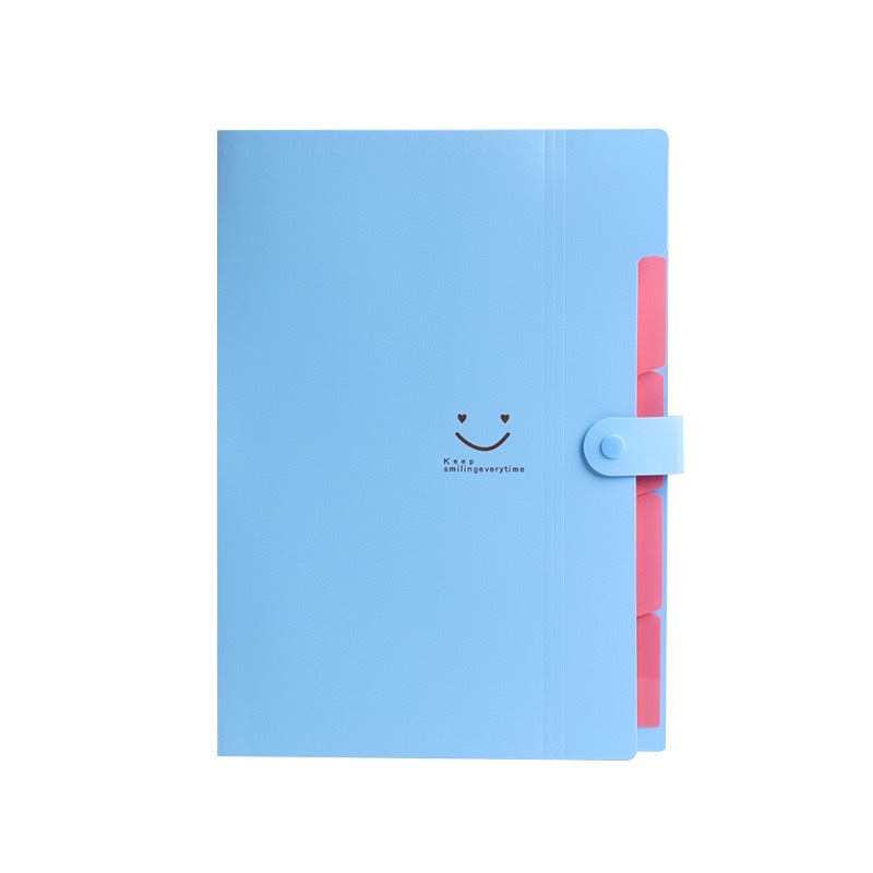 Smiling face file bag student test paper storage materials A4 organ bag Application Scenario