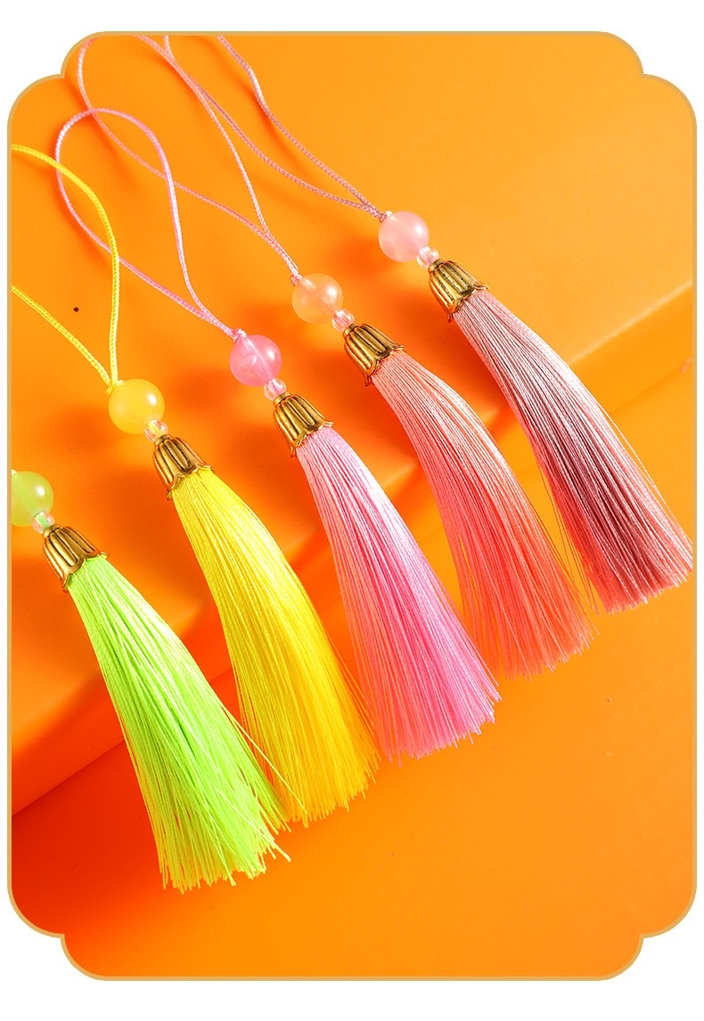 New products: Chinese knot tassel small pendant bookmark sachet, Hanfu tassel fan pendant Gift box, mobile phone pendant, sachet detail image 15